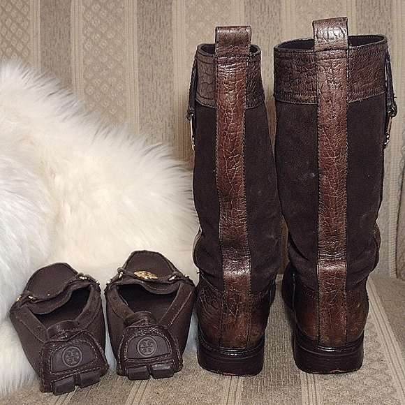 Bundle Tory Burch Corey Boots & Harrison Driving Mic Loafers - Picture 13 of 16